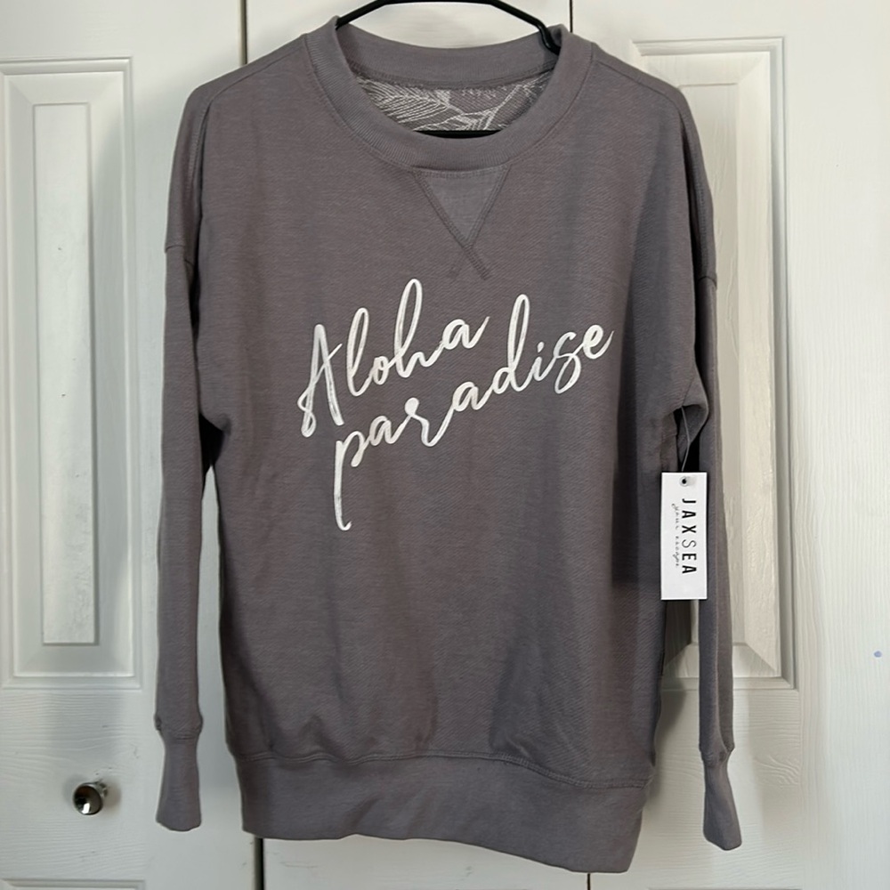 NWT JaxSea light gray medium sweatshirt